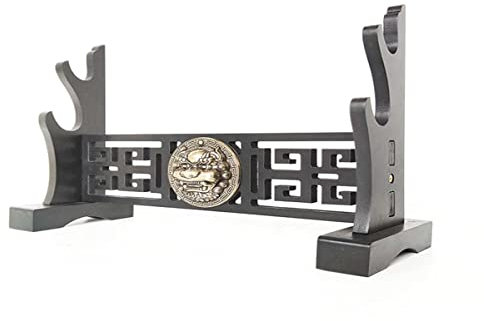 GOONSDS Schwertständer Klassischer Waffenständer Katana Genji Japanische Samurai-Schwertklinge Mittelalterlicher Schwertständerhalter,2 Tier