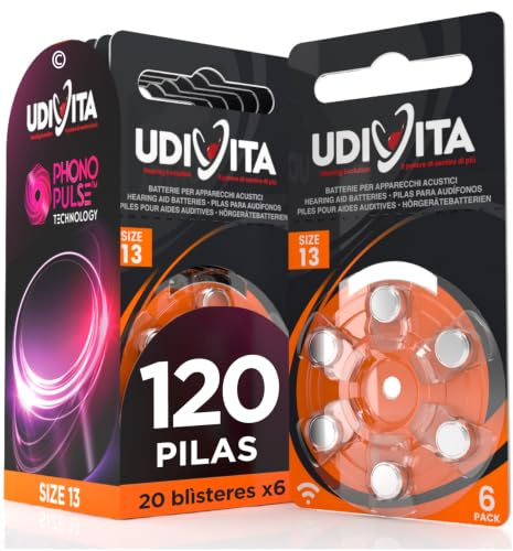 120 Pilas para Audífonos Udivita Tipo 13