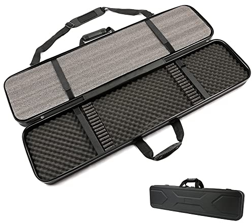 SHARROW Archery Bow Cases Recurve Bow Hard Case Bow Box Bag 95cm Hunting Transport Case with Arrow Separator for Archery Equipment Black