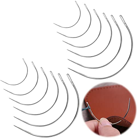 Agujas curvas, agujas curvadas finas, agujas curvas, agujas de tapicería, agujas de guarnicionería, peluca C, agujas curvadas, agujas redondas de cuero, agujas de coser curvas, agujas de coser de