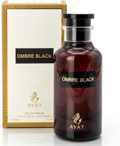 AYAT PERFUMES – Eau de Parfum OMBRE BLACK 100 ml aux Notes de Bois d'Oud, Encens & Framboise – Arabian Parfum Oriental de Dubaï pour Homme & Femme – Cadeau Parfait – Flacon Élégant Conçu aux Émirats