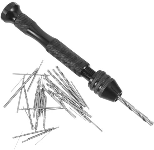 Homoyoyo Brocas Helicoidales Manuales Taladro Manual con Brocas para Modelos y Manualidades Herramientas de Precisión para Trabajos Manuales Metal