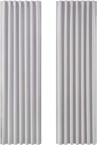 Joydeco Cortinas 2 Piezas Opacas Blackout Antiruido Dormitorio Salon Modernas Cortina Separador de Ambientes Acustica Cocina Blanco Grisáceo 2 X 245 X 140