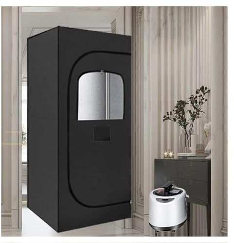 HAZARA Sauna Infrarrojos Ciclo De Vapor TéRmico De 360° para Todo El Cuerpo. ， Sauna Seca Portatil Temporizador Inteligente con Control Remoto ， Sauna Seca Portatil Adecuado para Gimnasio/Yoga, Etc.