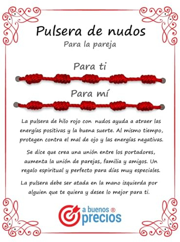Genérico - Pulsera 7 chakras con nudos roja - Contra el mal de ojo - Hilo rojo protección energía negativa - Amuleto para la buena suerte y amistad - Hombre mujer niños pareja familia amigos(1 Pack)