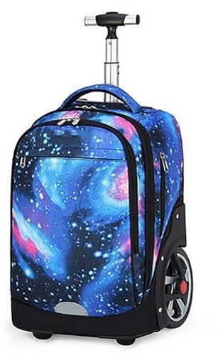GOTYKE Ryggsäck med hjul, pilotfodral med hjul, ryggsäcksvagn, laptopryggsäck med hjul, portfölj, handbagage, skolvagn, resväska ryggsäck för män och kvinnor,, 1, En storlek