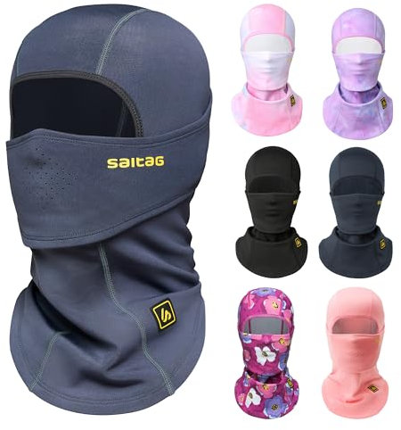 SAITAG Sturmhaube Kinder Balaclava Skimaske Winter Sturmmaske Jungen Mädchen Vollgesichtsabdeckung für Ski Schneeball Kampf und andere Outdoor-Sportarten Kindermasken