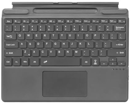 Fiorky Tastiera Wireless Sottile Retroilluminata per Microsoft Surface Pro 8/9/10/X - Tastiera Touchpad a 7 Colori Ricaricabile