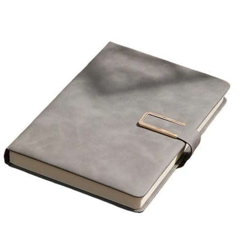 SHBHWS Softcover-NotizbüCher Vintage-Notizbuch aus Leder im A5-Format mit personalisiertem Softcover – perfekt for Geschäftstreffen und den Studentenalltag NotizbüCher A5 Softcover(Light Grey)