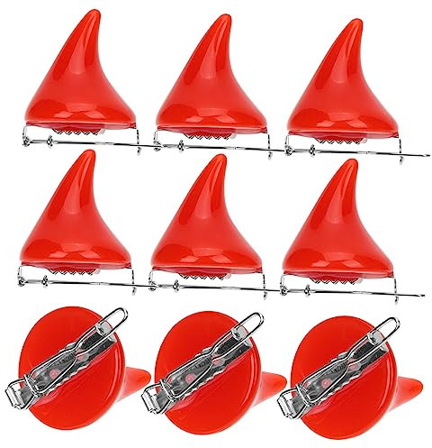 CALLARON 10pièces Pince à Cheveux Corne Pour Garçon Fille Barrette Halloween Pour Cosplay Épingle à Cheveux De Fête Lot