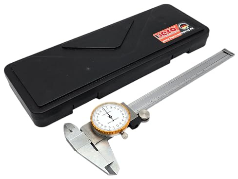 HERO Messschieber 150mm Uhrenmessschieber Präzisionsmessschieber Schieblehre Messschieblehre Meßuhr Analog 0,02 mm mit Feststellschraube für Haushalt und Industrie Messung Stoßfestes Messwerkzeug