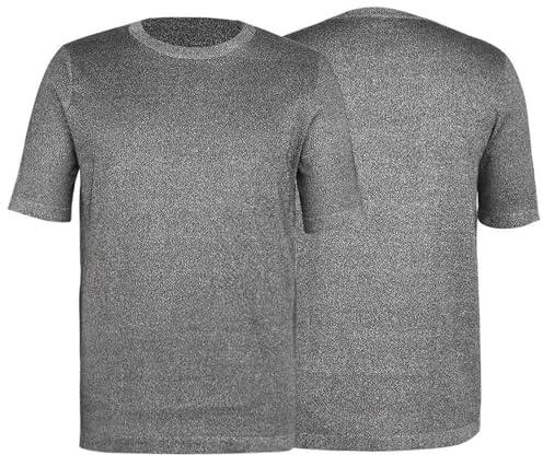Generisch Schutz-T-Shirt Für Herren, Schnitt- Und Stichschutz – Doppelter Schutz, 5-stufige Schutzausrüstung, Stichschutzweste Für Herren, Weiche Atmungsaktive T-Shirts(Short,XL)