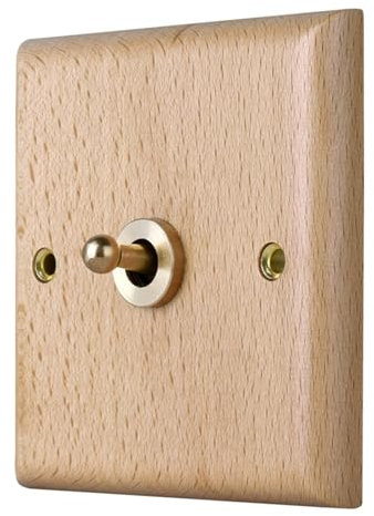 KIXZSAZ Placa de interruptor de luz Retro Para madera maciza, amplias aplicaciones, resistente al agua y a la humedad, fácil instalar, estilo Vintage