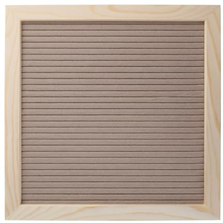 Tablero de fieltro con marco de pino, 25,4 x 25,4 cm, precortado, con letras cursivas