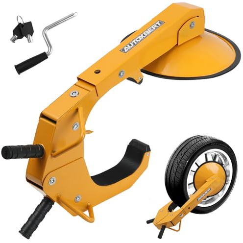 Sabot de roue antivol avec ventouse de 30 cm - Sabot de stationnement universel pour voiture, camion, SUV et camping-car