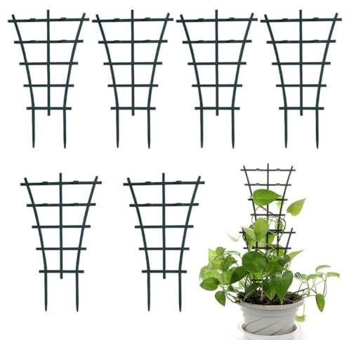 OUDQFCJ Enrejado para Plantas, 5 Piezas Enrejados Apilables, Soporte Trepadoras y Tutores, Reutilizable, Duraderos, Resistentes a La Corrosión, Que Proporcionan Espacio de Crecimiento Adicional