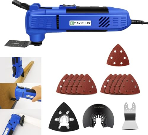 280W Oscillating Tool, Electric Corded Oscillating Multitool Kit with 3° Oscillation Angle, Quick Change System, 22000 OPM, 24Pcs Saw Accessories for Cutting, Sanding, Scraping