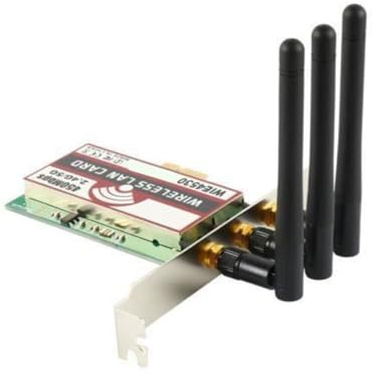 Jectse Wireless Dual Band 5Ghz/2.4Ghz PCI-E 450M Network Adapter Card for PC, Stable Fast WiFi Signal for CPUs, Suitable for Home Use, Circuit Board Material (As Shown)