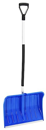 CHAKEUZND Pala da Neve/Spazzaneve, Pala da Neve con Manico in Alluminio Blu, Altezza Totale 145 cm