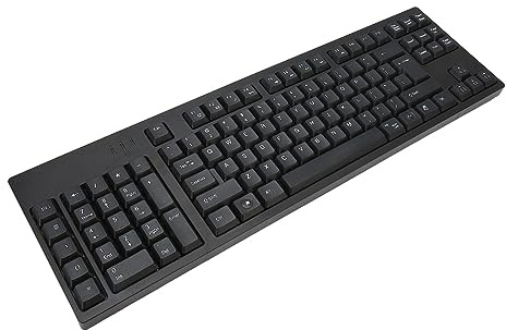 Tastiera con cavo USB a 109 tasti, per mancini, con 2 hub, design a forbice, Plug Play, ideale per sistemi Windows compatibili con uso domestico aziendale