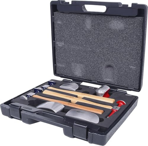 KS Tools - 140.2100 - Coffret de débosselage de carrosserie - Malette à outils pour les travaux de débosselage - Pour redresser les carrosseries - 7 pièces