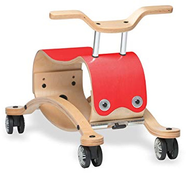 Wishbone 5000 – gungdjur och glidbil, flip 2 i 1, röd