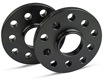 SCC Spurverbreiterung 12308W - schwarz eloxiert - LK: 120/5+127/5 NLB: 74,1 - 15mm - 2 Stück