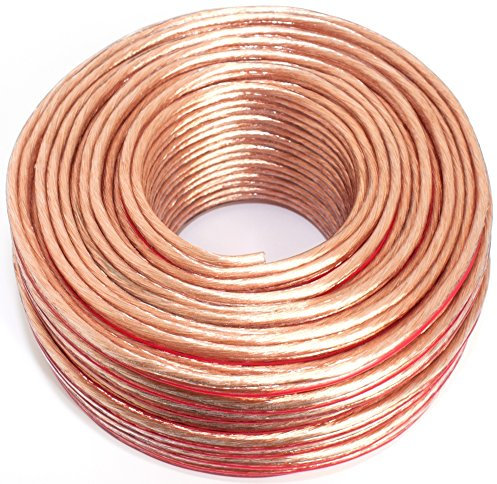 Câble de haut-parleur transparent 2 x 4,00 mm² 50 m
