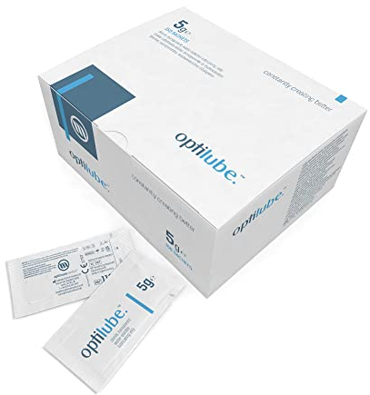 OptiLube Beutel - Steriles Gleitgel in Beuteln, wasserlöslich mit leicht aufreißbarer Verpackung (5g Sachet - Schachtel mit 150 Stück)