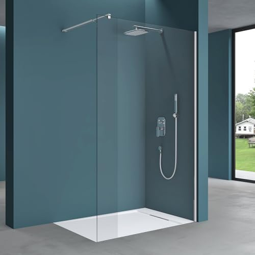 Mai & Mai Box Doccia Walk-In 90x200cm, Vetro Trasparente 10mm, BRAM3