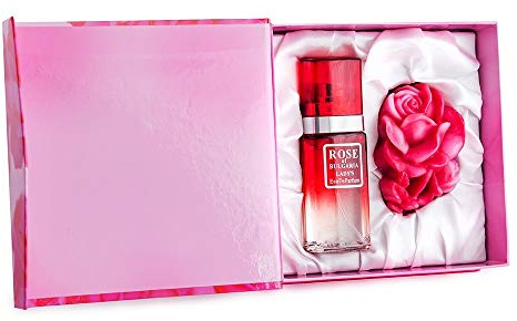 Rose of Bulgaria Gift Set - Hand Made Glycerin Soap 40g & Perfume Rose 25ml in Luxurious Gift Box