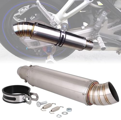 Motorrad Auspuff Universal - 51 mm Universal Motorrad Auspuff Sportauspuff mit für Dirt Bike Street Bike Scooter ATV