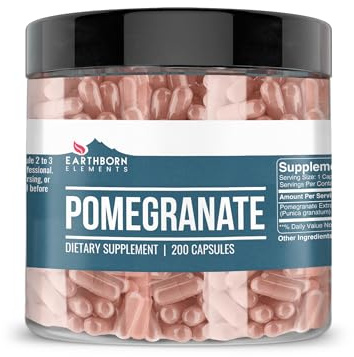 Earthborn Elements Pomegranate 200 Capsules, Pure & Undiluted, No Additives