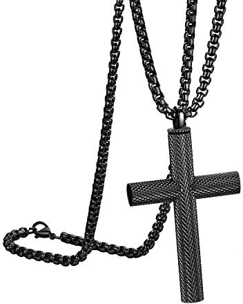 Flongo Herren Anhänger Damen Halskette, Gedenken Memorial Asche Urne Aroma Diffusor Parfüm Flasche Anhänger zum öffnen Halskette aus Edelstahl Kettenanhänger in Gold Schwarz Silber Ton