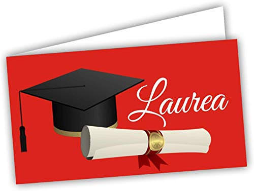 Mr Pubblicità - 55 o más – Tarjetas de recuerdo de graduación – Impresión incluida – Tarjetas bolsas de peladillas (rojo)