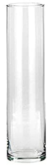 Pandecor Vaso Cilindro portacandele - portafiori in Vetro Trasparente d. 10 cm h. 40 cm