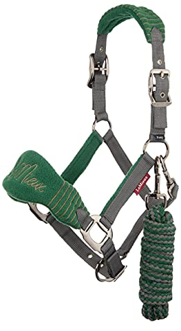 LeMieux Vogue Halfter & Führstrick – Hunter Green/Grey Extra Full