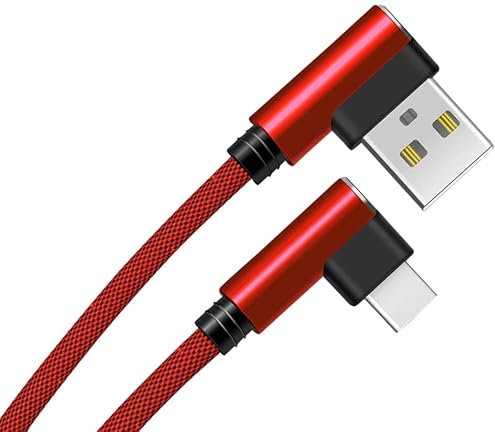 Cable Fast Charge 90 degres Type C pour XIAOMI 11T Smartphone Android Connecteur Recharge Chargeur Universel (Rouge)