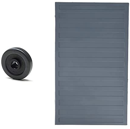 Foppapedretti 4 Ruote Gommate per Assai, Nero & Tappeto Porta Ferro Ricambio per Assai, Grigio