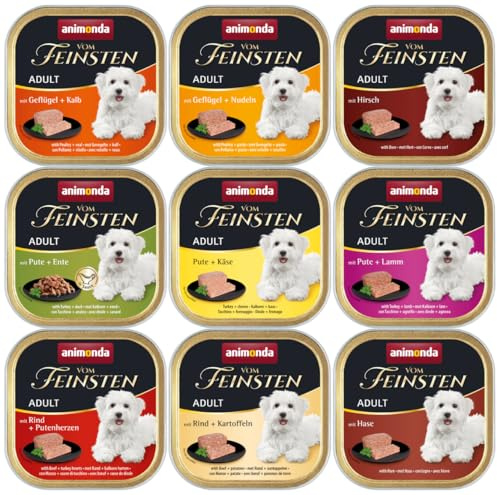 arelf Bundle Animonda Vom Feinsten Adult 66 x 150g Mixpaket Hundefutter Nassfutter | 6 Sorten garantiert | zarte Stückchen in Sauce | ausgewogenes Alleinfutter Hund