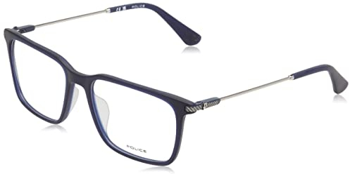 Police Unisex VPLG77 Sunglasses, Matt Transp.blue, 55