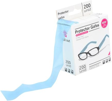 200 Stück 1 Rolle Einwegbrille Beinmanschetten Abdeckung Haarfärbebrille Fußschutz Farbstoff Haarshampoo Fußschutz Werkzeug Brille Schutzzubehör Haarfarbe, Einweg-Brillenstempel