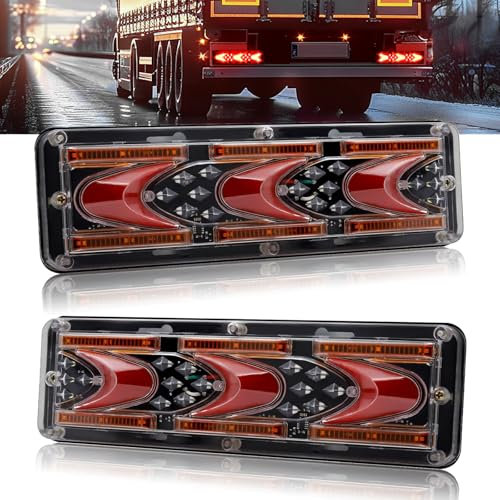 NWpangu LED Trailer Lights Truck Tail Lights Turn Signal/Reverse/Running Lights/Brake Stop Light Universal for Trailer Utility Pickups RV Camper Vans, 2PCS