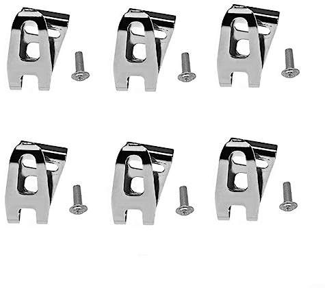 6 ganchos de repuesto para cinturón de taladro eléctrico, clip de gancho para cinturón, clip de cinturón de conductor de acero inoxidable, herramienta de gancho con tornillos compatibles con taladros