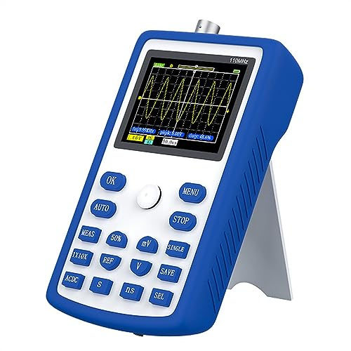 Osciloscopio Digital profesional 1C15, tasa de muestreo de 500 MS/s, ancho de banda analógico de 110 MHz, compatible con almacenamiento de forma de onda