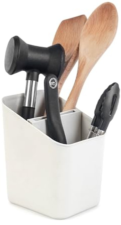KADAX Abtropfgestell für Besteck, Abtropfgestell und Organizer für Küche, Weiß