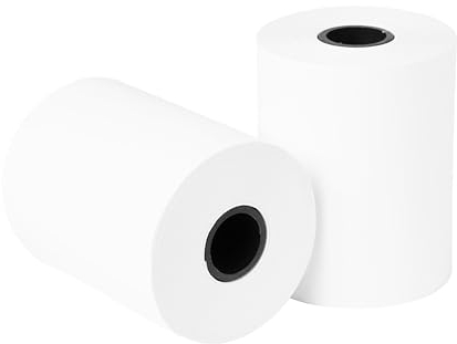 Commerline Thermorollen | 57mm x 45mm x 12mm, 25 Meter, 5 Rollen | Ec Rollen, Bonrollen Ec gerät, Thermopapier, Kassenrollen