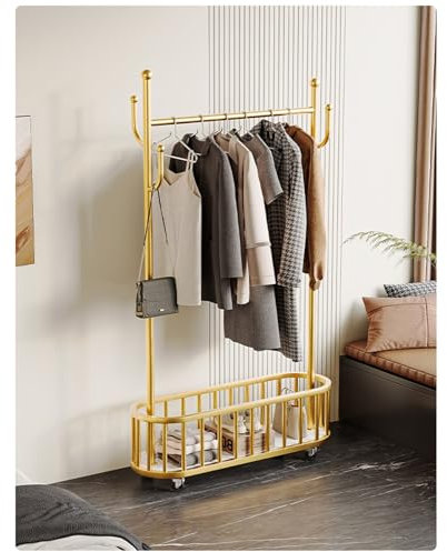Kleiderständer Mit Rollen,kleiderständer Stabil,kleiderstange Wand,kleiderständer Schwarz,standgarderobe Mit Aufbewahrungskorb Und Rädern,schlichter Kleiderschrank Aus Metall,kleiderständer Mit Korb(C