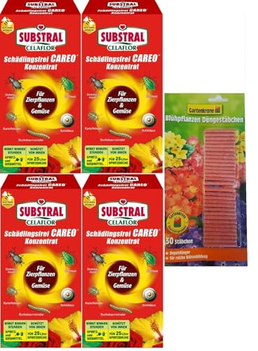 4 X 250 ml Schädlingsfrei Careo Konzentrat für Zierpflanzen & Gemüse