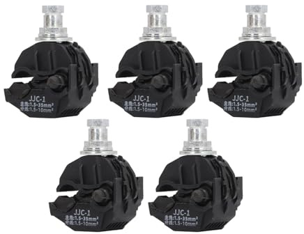 Sunicon Lot de 4 Connecteurs de Perçage D'isolation 1 KV,Répartiteur de Câble Haute et Basse Tension, pince de perçage sans pelage, pour Extérieur Éclairage et Construction Travaux (JJC-1) | Répartiteur de câbles haute et basse tension, pince de perçage anti-dénudage, idéal pour l'éclairage extérieur (JJC-1)